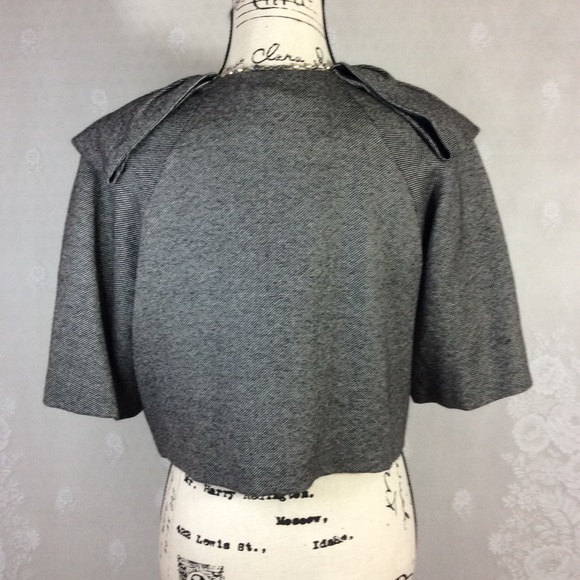 Twelfth St Black Ivory Tweed Crop Unique Blazer M - Picture 6 of 10